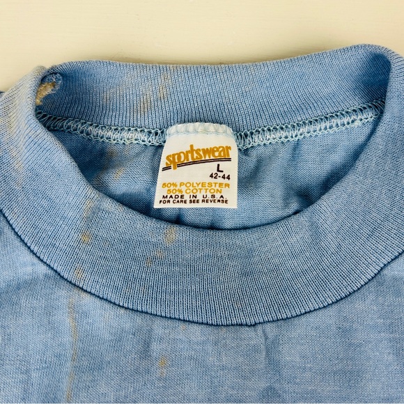 Sportswear 50/50 Tee Shirt Exutone U-8 Hydroplane Boat Racing Vintage 70s 80s - Picture 3 of 5